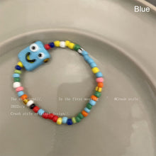 Load image into Gallery viewer, Cute Cartoon Little Monster Colorful Beaded Ceramic Bracelet Creative Rice Beads Elastic Wristband Women Bracelet Jewelry