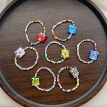 Load image into Gallery viewer, Cute Colored Little Monster Bracelet Cartoon Rice Beads Beaded Niche Design Elastic Bracelet Wristband Jewelry Women Gifts