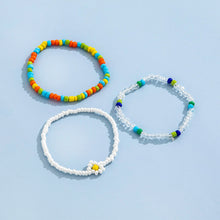 Load image into Gallery viewer, 3pcs/set Beach Beach Summer Fresh Color Rice Beads Small Daisy Beaded Fashion Simple Sweet Bracelet Women Bracelet Jewelry