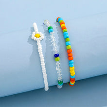Load image into Gallery viewer, 3pcs/set Beach Beach Summer Fresh Color Rice Beads Small Daisy Beaded Fashion Simple Sweet Bracelet Women Bracelet Jewelry