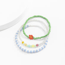 Load image into Gallery viewer, 3pcs/set Boho Daisy Flower Wristband Rice Bead Bracelet Women's Colorful Rice Bead Beaded Bracelet Set Women Jewelry