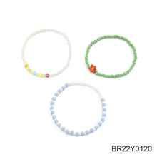 Load image into Gallery viewer, 3pcs/set Boho Daisy Flower Wristband Rice Bead Bracelet Women's Colorful Rice Bead Beaded Bracelet Set Women Jewelry