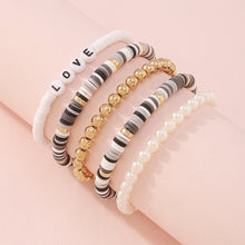 Load image into Gallery viewer, 5pcs/set Hand Braided Beaded Colorful Resin Bracelet Boho Bracelet Rice Beads Women Girls Wristband Jewelry Accessories
