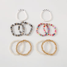 Load image into Gallery viewer, 5pcs/set Hand Braided Beaded Colorful Resin Bracelet Boho Bracelet Rice Beads Women Girls Wristband Jewelry Accessories