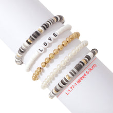 Load image into Gallery viewer, 5pcs/set Hand Braided Beaded Colorful Resin Bracelet Boho Bracelet Rice Beads Women Girls Wristband Jewelry Accessories