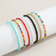 Load image into Gallery viewer, 7pcs/set Simple Handmade Beaded Colorful Geometric Bracelet All-match Rice Bead Elastic Bracelet for Women Gifts Jewelry