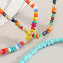 Load image into Gallery viewer, 7pcs/set Simple Handmade Beaded Colorful Geometric Bracelet All-match Rice Bead Elastic Bracelet for Women Gifts Jewelry