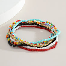 Load image into Gallery viewer, 7pcs/set Simple Handmade Beaded Colorful Geometric Bracelet All-match Rice Bead Elastic Bracelet for Women Gifts Jewelry