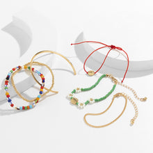 Load image into Gallery viewer, 6pcs/set Pastoral Beaded Contrasting Color Rice Beads Jewelry Creative Smiley Daisy Multilayer Bracelet Women Jewelry Gifts