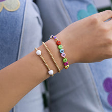 Load image into Gallery viewer, 3pcs/set Boho Colorful Acrylic Letter Bracelet Rice Beads Beaded Wristband Charm Set Summer Women Jewelry Accessories