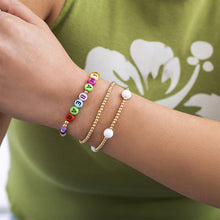 Load image into Gallery viewer, 3pcs/set Boho Colorful Acrylic Letter Bracelet Rice Beads Beaded Wristband Charm Set Summer Women Jewelry Accessories