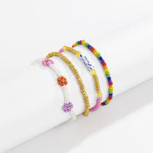 Load image into Gallery viewer, 4pcs/set Boho Colorful Daisy Flower Rice Bead Bracelet Simple Beaded Wristband Charm Set Summer Women Jewelry Accessories