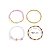 Load image into Gallery viewer, 4pcs/set Boho Colorful Daisy Flower Rice Bead Bracelet Simple Beaded Wristband Charm Set Summer Women Jewelry Accessories