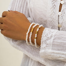 Load image into Gallery viewer, 4pcs/set Personality Temperament Imitation Pearl Set Bracelet Women's Simple Elastic Beaded Stacking Bracelets Female Jewelry
