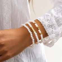 Load image into Gallery viewer, 4pcs/set Personality Temperament Imitation Pearl Set Bracelet Women's Simple Elastic Beaded Stacking Bracelets Female Jewelry