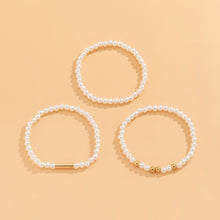 Load image into Gallery viewer, 4pcs/set Personality Temperament Imitation Pearl Set Bracelet Women's Simple Elastic Beaded Stacking Bracelets Female Jewelry