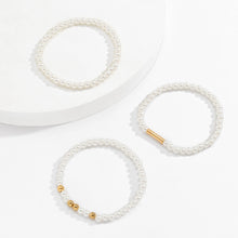Load image into Gallery viewer, 4pcs/set Personality Temperament Imitation Pearl Set Bracelet Women's Simple Elastic Beaded Stacking Bracelets Female Jewelry