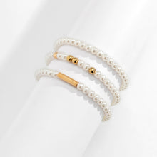 Load image into Gallery viewer, 4pcs/set Personality Temperament Imitation Pearl Set Bracelet Women's Simple Elastic Beaded Stacking Bracelets Female Jewelry