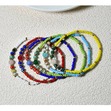 Load image into Gallery viewer, Fashion Boho Bead Bracelet Women's Ethnic Color Stacked Glass Bead Stretch Bracelet Female Beaded Wristband Jewelry