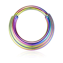 Load image into Gallery viewer, Surgical Steel Segment Nose Ring Septum Round Cartilage Earrings Body Piercing Jewelry for Women Men Body Piercing Jewelry