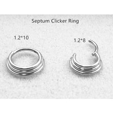 Load image into Gallery viewer, Surgical Steel Segment Nose Ring Septum Round Cartilage Earrings Body Piercing Jewelry for Women Men Body Piercing Jewelry