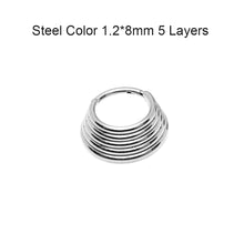Load image into Gallery viewer, Surgical Steel Segment Nose Ring Septum Round Cartilage Earrings Body Piercing Jewelry for Women Men Body Piercing Jewelry