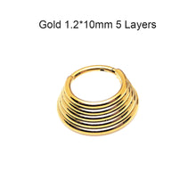Load image into Gallery viewer, Surgical Steel Segment Nose Ring Septum Round Cartilage Earrings Body Piercing Jewelry for Women Men Body Piercing Jewelry