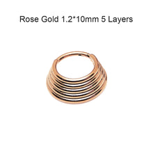 Load image into Gallery viewer, Surgical Steel Segment Nose Ring Septum Round Cartilage Earrings Body Piercing Jewelry for Women Men Body Piercing Jewelry
