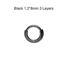 Load image into Gallery viewer, Surgical Steel Segment Nose Ring Septum Round Cartilage Earrings Body Piercing Jewelry for Women Men Body Piercing Jewelry