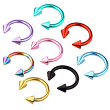 Load image into Gallery viewer, Cone C-shaped Circular Septum Nose Ring Surgical Steel Nipple Hoops Nose Septum Ear Bone Nose Nail Piercing Body Jewelry