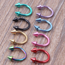 Load image into Gallery viewer, Cone C-shaped Circular Septum Nose Ring Surgical Steel Nipple Hoops Nose Septum Ear Bone Nose Nail Piercing Body Jewelry