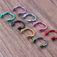 Load image into Gallery viewer, Cone C-shaped Circular Septum Nose Ring Surgical Steel Nipple Hoops Nose Septum Ear Bone Nose Nail Piercing Body Jewelry