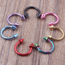 Load image into Gallery viewer, Cone C-shaped Circular Septum Nose Ring Surgical Steel Nipple Hoops Nose Septum Ear Bone Nose Nail Piercing Body Jewelry