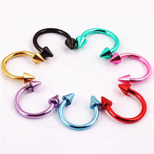 Load image into Gallery viewer, Cone C-shaped Circular Septum Nose Ring Surgical Steel Nipple Hoops Nose Septum Ear Bone Nose Nail Piercing Body Jewelry