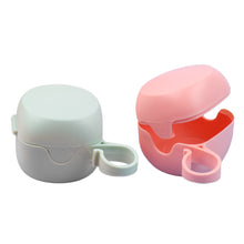 Load image into Gallery viewer, Portable Baby Pacifier Box Infant Soother Container Holder Box Travel Storage Case Holder Pacifier Storage Nipple Cradle Case