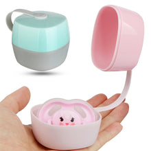 Load image into Gallery viewer, Portable Baby Pacifier Box Infant Soother Container Holder Box Travel Storage Case Holder Pacifier Storage Nipple Cradle Case