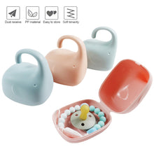 Load image into Gallery viewer, Elephant Shape Baby Pacifier Box Portable Infant Soother Container Holder Box Travel Storage Case Holder Pacifier Storage Nipple Cradle Case