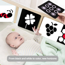 Load image into Gallery viewer, 0-36M Early Education Cards Color Black And White Cards Color Training Visual Stimulation Flashing Cards Montessori Toddler Toys