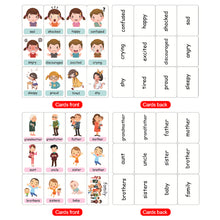 Load image into Gallery viewer, 12pcs Kids English Learning Words Flashcards Educational Cards Color Animal Cognition Picture Memorise Cards
