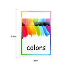 Load image into Gallery viewer, 12pcs Kids English Learning Words Flashcards Educational Cards Color Animal Cognition Picture Memorise Cards