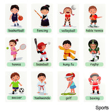 Load image into Gallery viewer, 12pcs Kids English Learning Words Flashcards Educational Cards Color Animal Cognition Picture Memorise Cards
