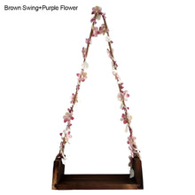 Load image into Gallery viewer, Newborn Baby Photography Props Swing Seats with Beautiful Flower Vine Baby Photo Studio Shoot Photo Studio Equipment