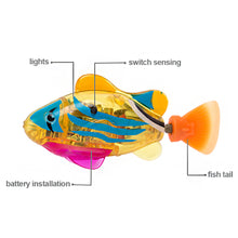 Load image into Gallery viewer, Electric Fish Cat Interactive Toy with Light Water Swimming Robot Fish Toy Pet Playing Toys