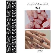 Load image into Gallery viewer, Nail Art Strip Hollow Nail Art Spray Template DIY Hand-painted Nail Art Sticker Hollow Nail Sticker Nail Art Decoration