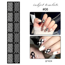 Load image into Gallery viewer, Nail Art Strip Hollow Nail Art Spray Template DIY Hand-painted Nail Art Sticker Hollow Nail Sticker Nail Art Decoration