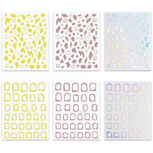 Load image into Gallery viewer, Nail Stamping Stickers Simple Laser Gold Edge Hollow Nail Stickers DIY Nail Art Decoration Manicure Accessories