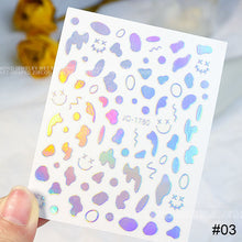 Load image into Gallery viewer, Nail Stamping Stickers Simple Laser Gold Edge Hollow Nail Stickers DIY Nail Art Decoration Manicure Accessories