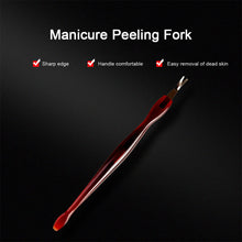 Load image into Gallery viewer, Nail Tools Dead Skin Fork Manicure Edge Horny Dead Skin Push Cuticle Remover Manicure Care Tools Nail Art Accessories