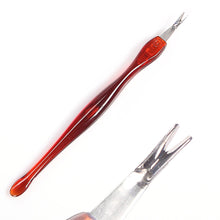 Load image into Gallery viewer, Nail Tools Dead Skin Fork Manicure Edge Horny Dead Skin Push Cuticle Remover Manicure Care Tools Nail Art Accessories