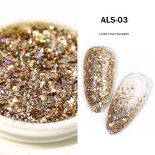 Load image into Gallery viewer, Irregular Laser Star Fragment Sequin Nail Stickers Flash Symphony Manicure Decoration DIY Nail Art Accessories